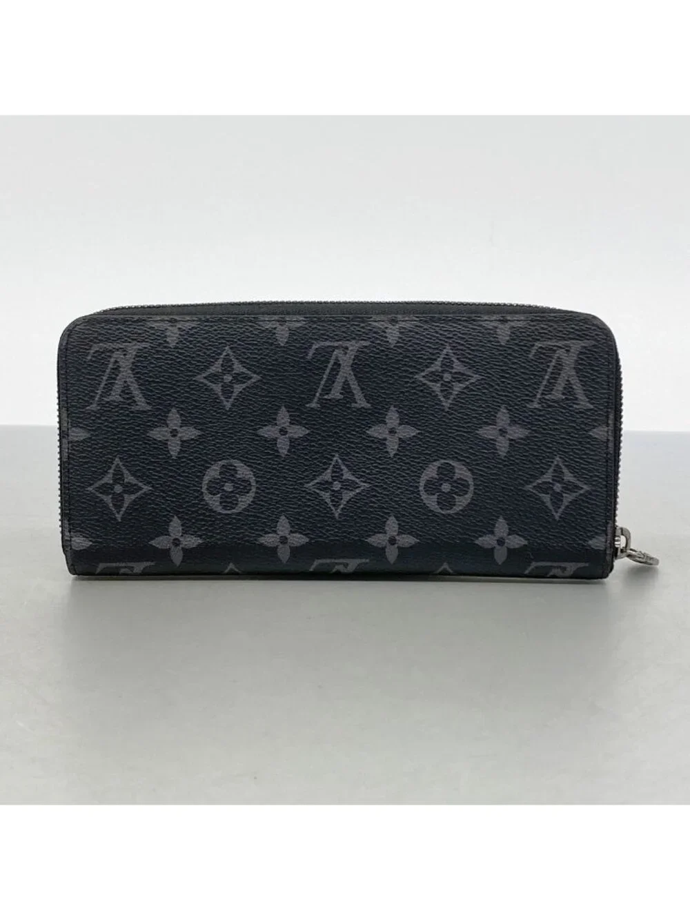Louis Vuitton Wallet Monogram Eclipse Zippy Horizontal Black